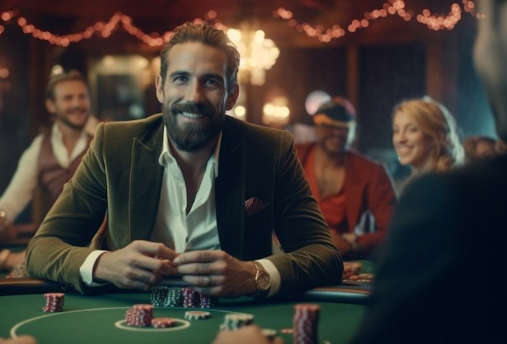 Tampilan meja Bandar Poker di kantorbola88 dengan kartu, taruhan, dan statistik pemain real-time